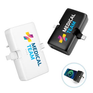 Custom Portable 4,500mAh Power Bank,Compact, Fast Charging, Lightweight, USB-C, USB-A, Travel Essential, Backup Battery for Phones,Tablets