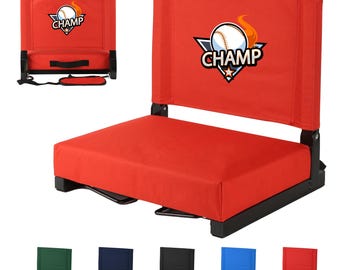 Custom Foldable Stadium Seat: Portable Bleacher Chair with Back Support