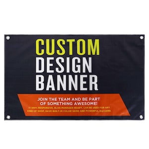 Custom 3&#39; x 5&#39; Full-Color Vinyl Banner with Grommets – Durable DIY 13 Oz Material for Events, Promotions, and Outdoor Advertising