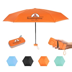 Custom Umbrella with Case, 39&quot; Arc Compact Folding, Portable, Durable, Customizable for Travel, Events, Everyday Use