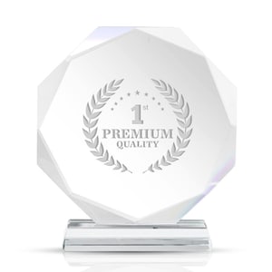 Custom Crystal Award with Base - Elegant Trophy for Recognition or Achievements, custom award, bulk awards