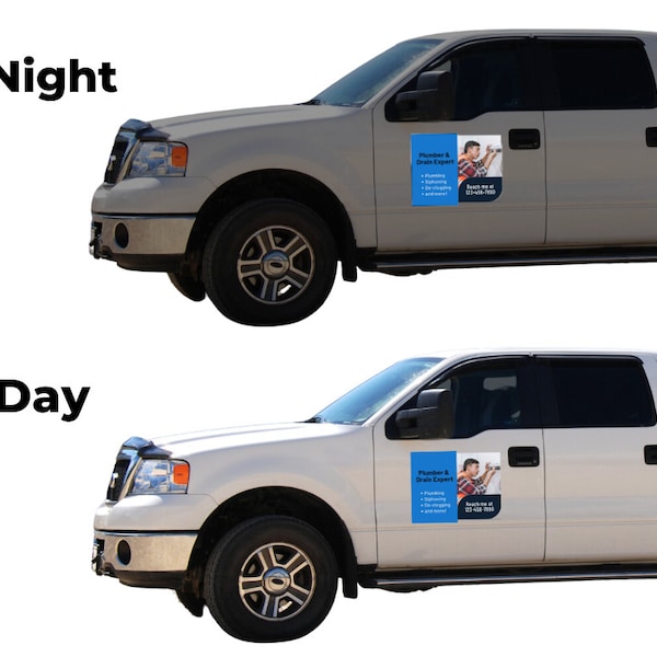 Custom Reflective Car Magnet: Business Advertising, UV Printed