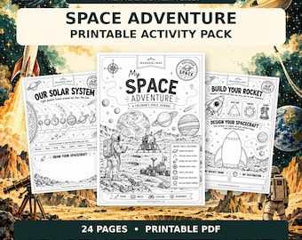 Wanderlings rymdäventyrsaktivitetspaket | 24-sidig solsystemdagbok (PDF-nedladdning)