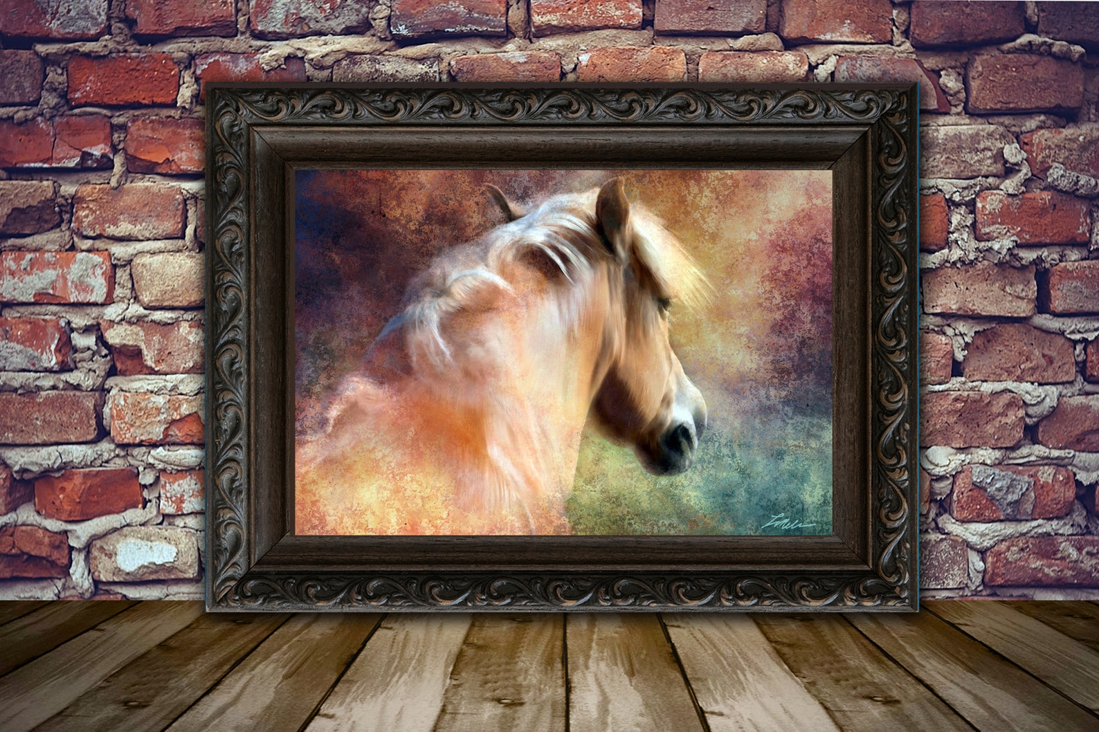 Palomino Horse Printable Wall Art Poster Painting Etsy