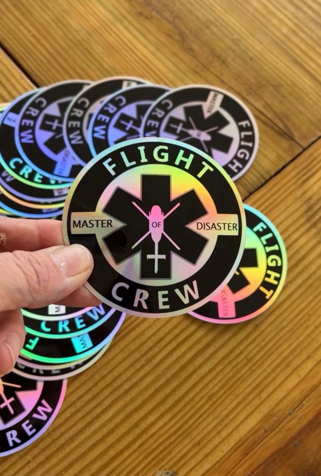 3” high quality holographic sticker.