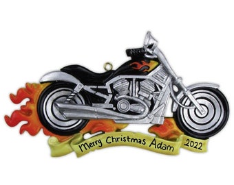 Harley Motorcycle Personalized Christmas Tree Ornament, Custom Miniature Motorcycle Decorations, Hot Wheels, Gifts for Men, Women, 2025 Xmas