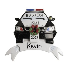 Personalisierte Polizei Ornament 2023, Polizei Weihnachtsschmuck, Polizei Auto Ornament, Weihnachtspolizist Ornament Polizist Beruf Ornament Geschenk