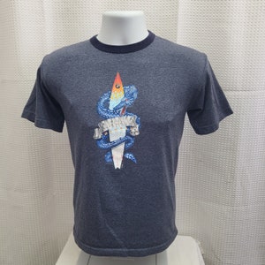 Vintage 90&#39;s Y2K Gecko Hawaii Surf Dragon T-Shirt Youth  Size Large Gray Short Sleeve