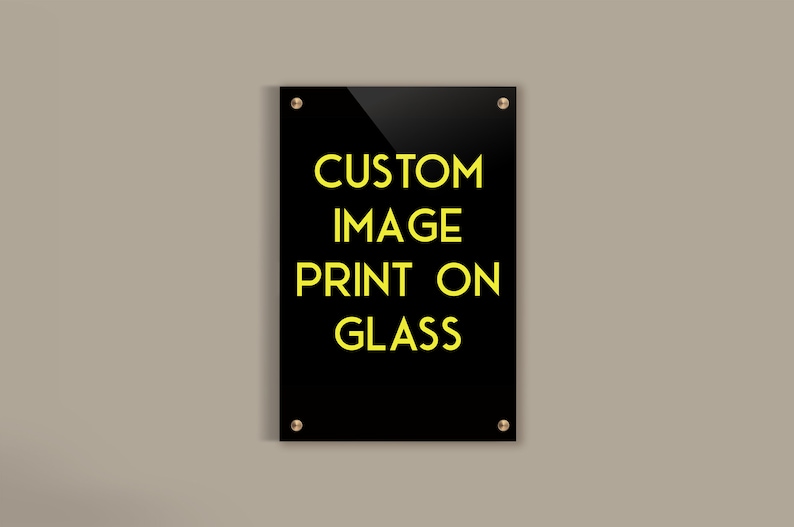 Custom Image Print Personalized Wall Art Tempered Glass Etsy