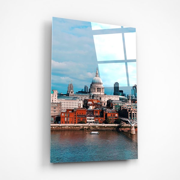 Italian City Skyline Wall Art, Roman Vatican Print, Panoramic Decor, Glass Traveler Home Interior Decoration