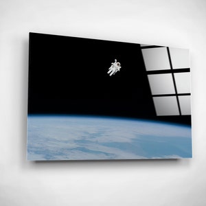 Astronaut Photography, Glass Wall Art, NASA Space Astrophotography, Boys Bedroom Decor, Premium Gift For Space Lover