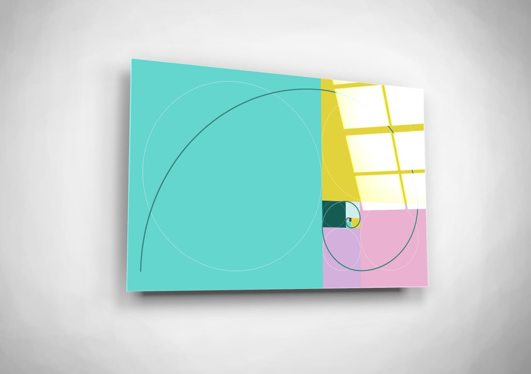 Abstract Golden Ratio Wall Art, Designer Gift, Mathematic Science Line ...