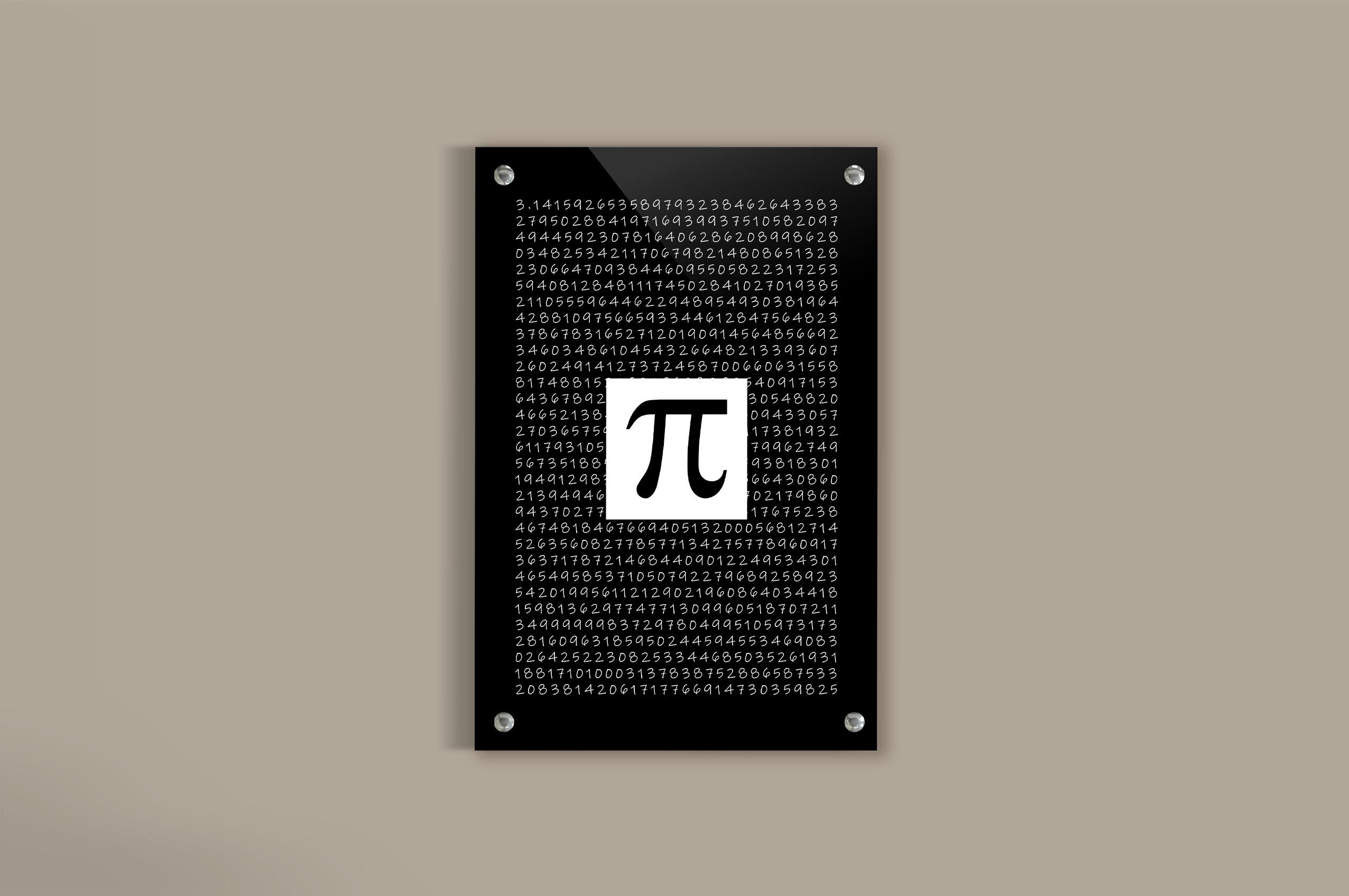 Pi Art, Numbers Black and White Wall Art, Mathematician Christmas Gift