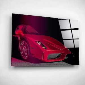 Monaco Grand Prix Print, Race Car Wall Art, Formula 1 Racing Fan Gift, Sports Car Painting, Glass Auto Salon Decor