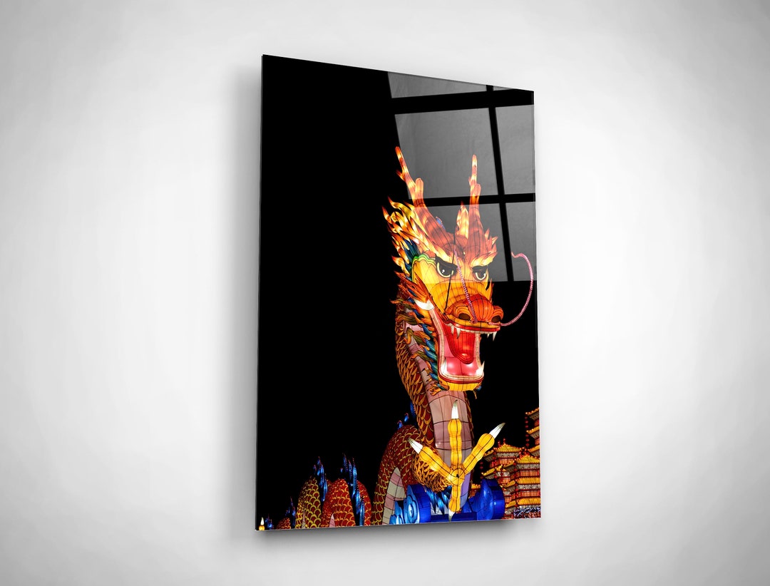 Chinese Dragon Wall Art Feng Shui Decor Mythical Dragon Etsy