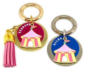 Customised ‘The Big Top’ Brass/Nickel plated brass Pet ID Tag/Dog ID Tag/Dog Tag/Cat ID Tag/Funfair