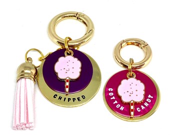 Customised ‘Cotton Candy’ Brass Pet ID Tag/Dog ID Tag/Dog Tag/Cat ID Tag/Funfair