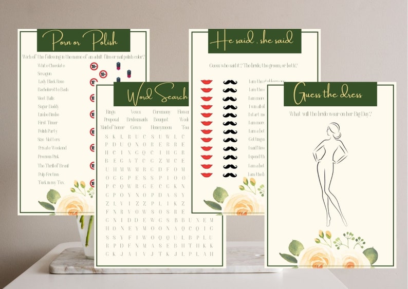 25 Bridal Shower Games, Virtual Wedding Shower Games, Bridal Party Etsy