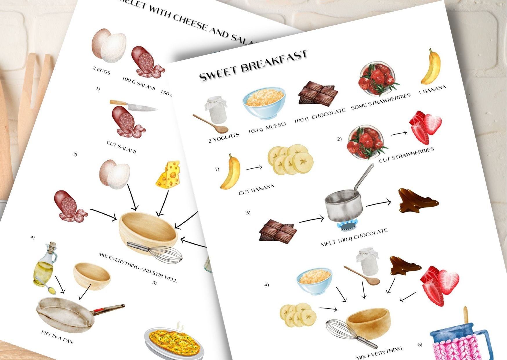 10 Recipes Kids Cards, Recipe Cards, Recipe Cards Printable, Cookbook ...