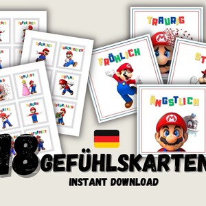 18 gefühlskarten Kinder,  Affirmationskarten Deutsch, druckvorlage Affirmationskarten