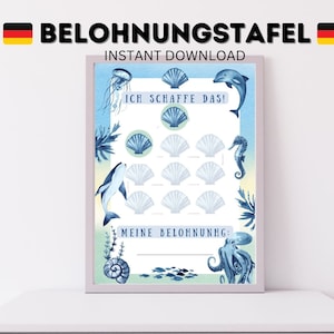 Belonungstafel für Kids, Belohnungsplan Kinder, Belohnungsposter