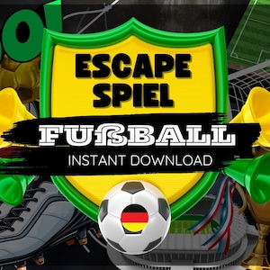 Fußball geschenk, Escape room, Schnitzeljagd, Deutsch, Geburtstag
