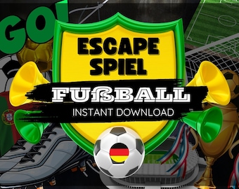 Fußball geschenk, Escape room, Schnitzeljagd, Deutsch, Geburtstag