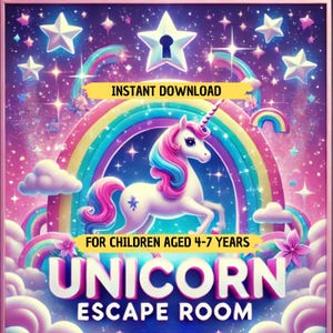 Unicorn, Escape room, Unicorn birthday, Unicorn party, Birthday girl