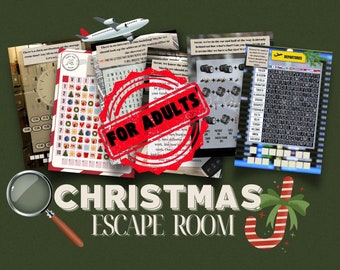 Christmas party game, Puzzles for adults, Escape room pdf, Diy kits for adults, Adult christmas svg