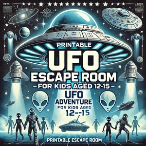 Escape room, UFO, Escape room kit, Printable escape room