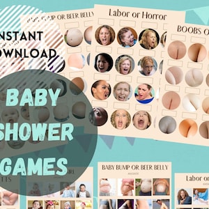 Printable Baby Shower Games , Baby or beer , Labor or lovin day