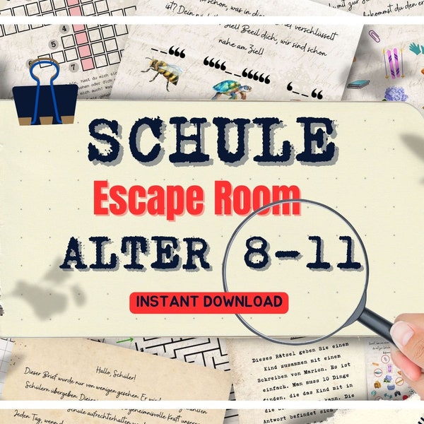 Schule escape room,  Back to school sign, Schatzsuche, Quest, Deutsch