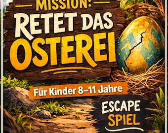 Osterschatzsuche für Kinder | Escape Spiel Ostern | Rettet das Ostereier | Rätselspiel zum Ausdrucken | Größe/Maße/Gewicht