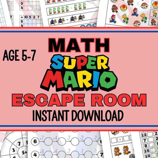 Math, Super Mario, Escape room, Math teacher svg, Math games