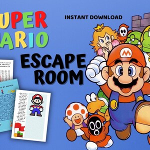 Super Mario entkommen, super Mario Geburtstag, super Mario Spiele, printable Spiele
