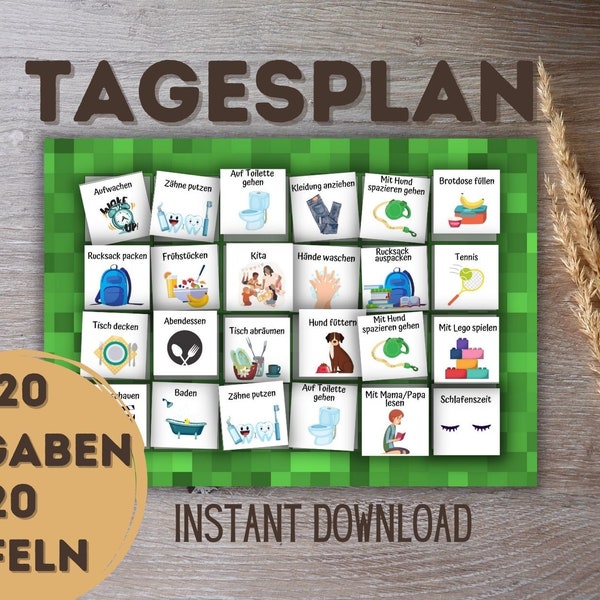 220 Karten Wochenplan, Aufgabenplaner, Tagesablauf, Tagesroutine