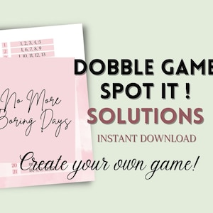 Juego de dobble, Solución de juego, Juego personalizado, Spot card it, Juego de cartas Dobble