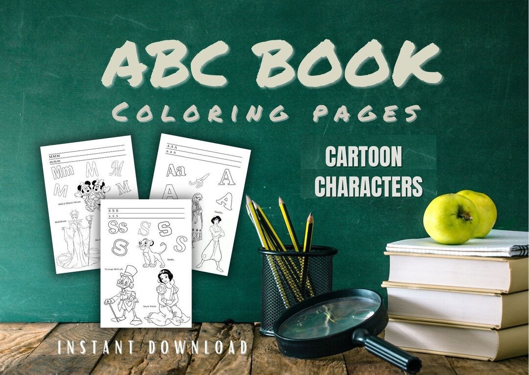 ABC Coloring Book, ABC Coloring Pages - Etsy