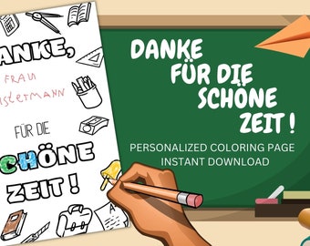PERSONALIZED  Abschiedsgeschenk Kindergarten,  Abschiedsgeschenk Erzieherin, Abschiedsgeschenk Lehrer