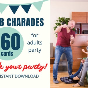 Charades party games, job charades, party for adults