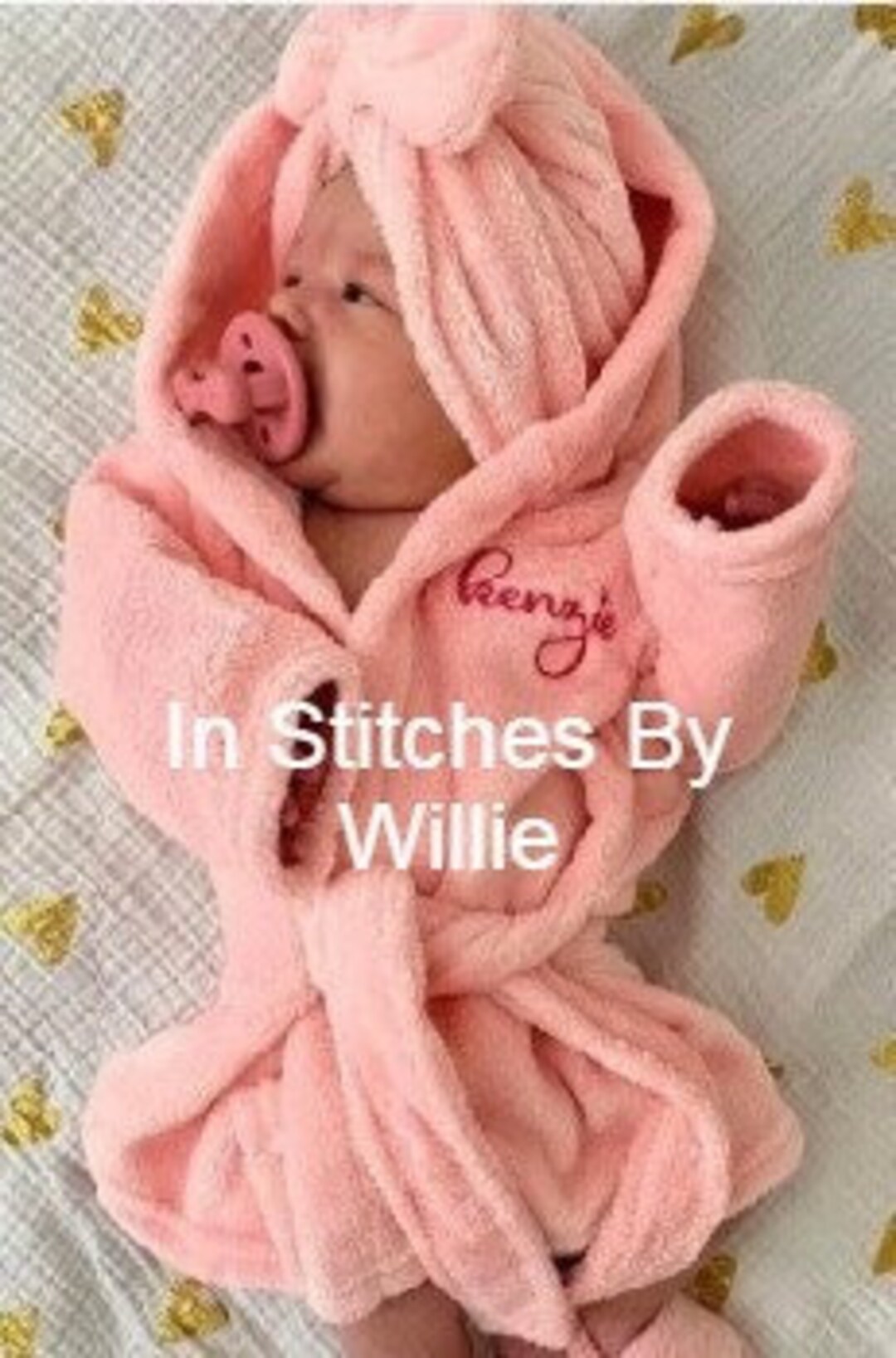 New Baby Giftcustom Baby Gift, Personalized Baby Robe, New Baby Girl