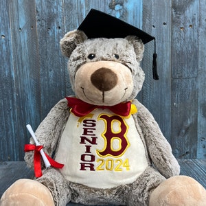 Benjamin Bear-Personalized embroidered gift. Customize this adorable keepsake with a monogram, Statement, design, or birth stats
