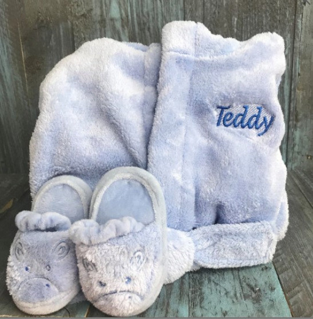 Custom Embroider Baby Boy Bath Robe Set 06 Months, Personalized Baby