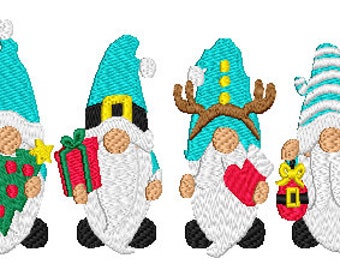 Embroidery Design-Gnome Christmas, Machine embroidery, Cute gnomes