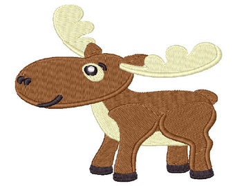 Moose-Machine embroidery design