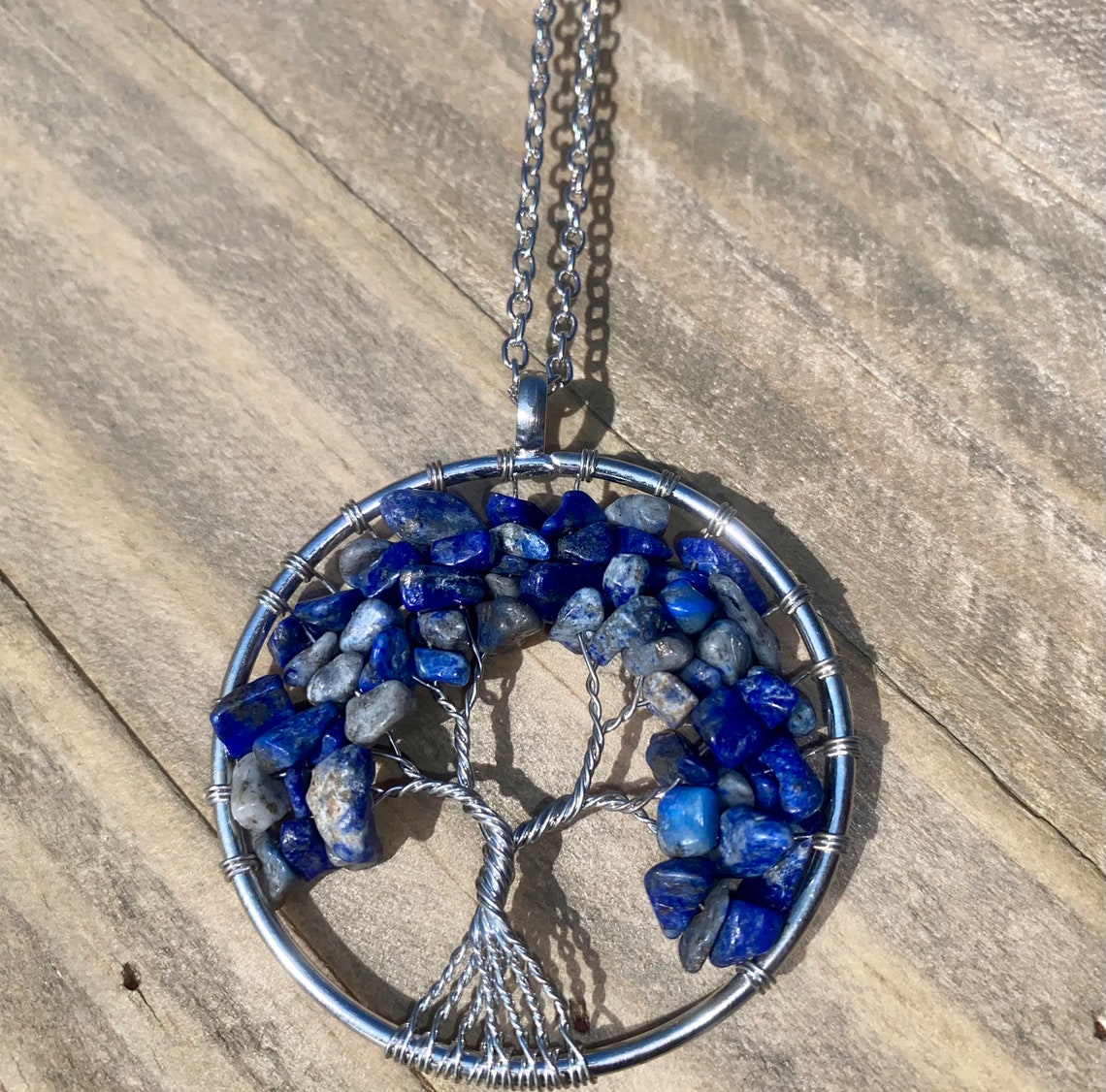 Tree of life pendant with gemstones Clearance