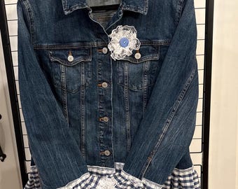 Upcycled denim jacket