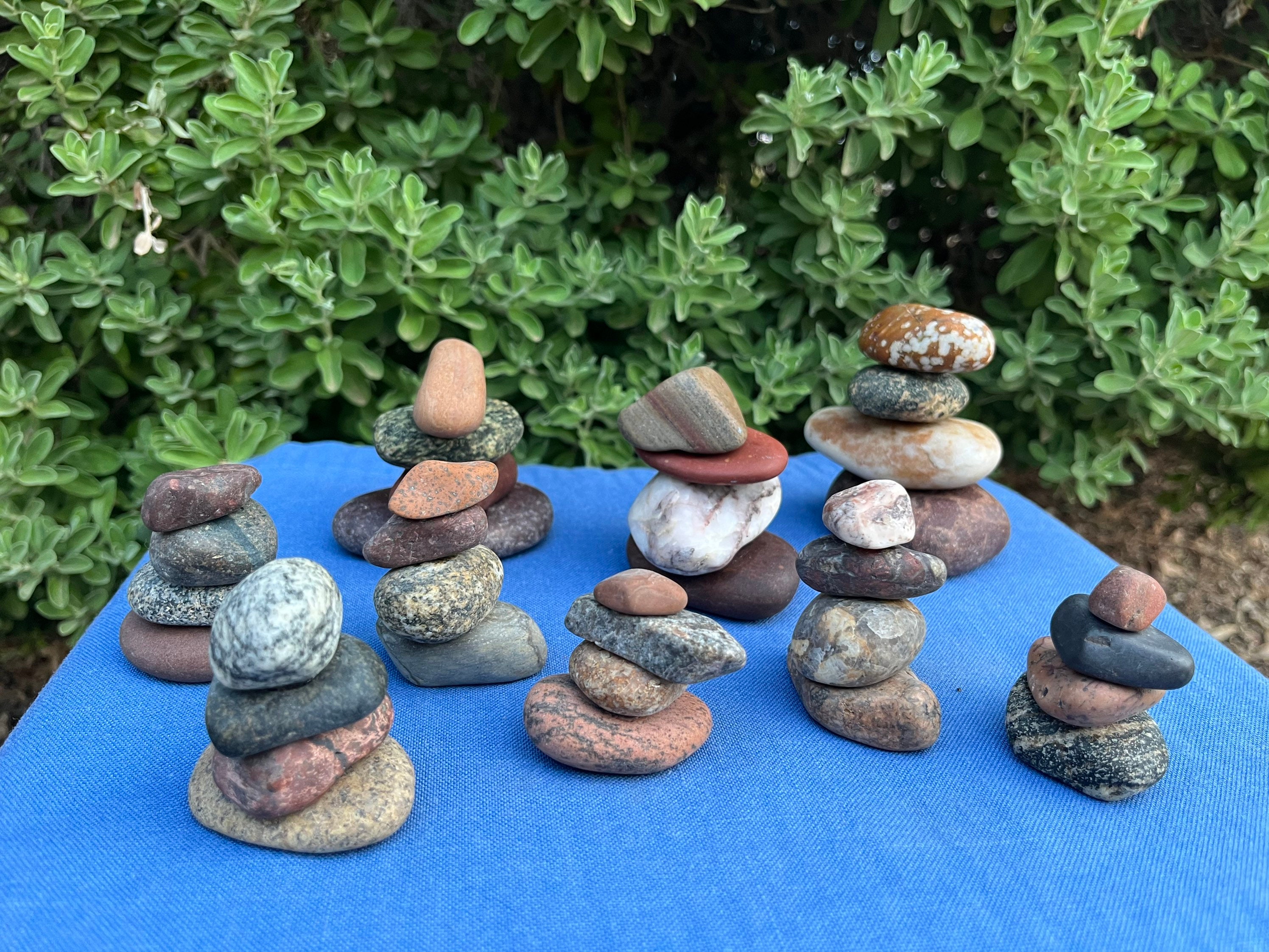 Repurpose Rocks Mini Rock Cairn: Stacked Salt River Stones, Zen Decor, Outdoor ...