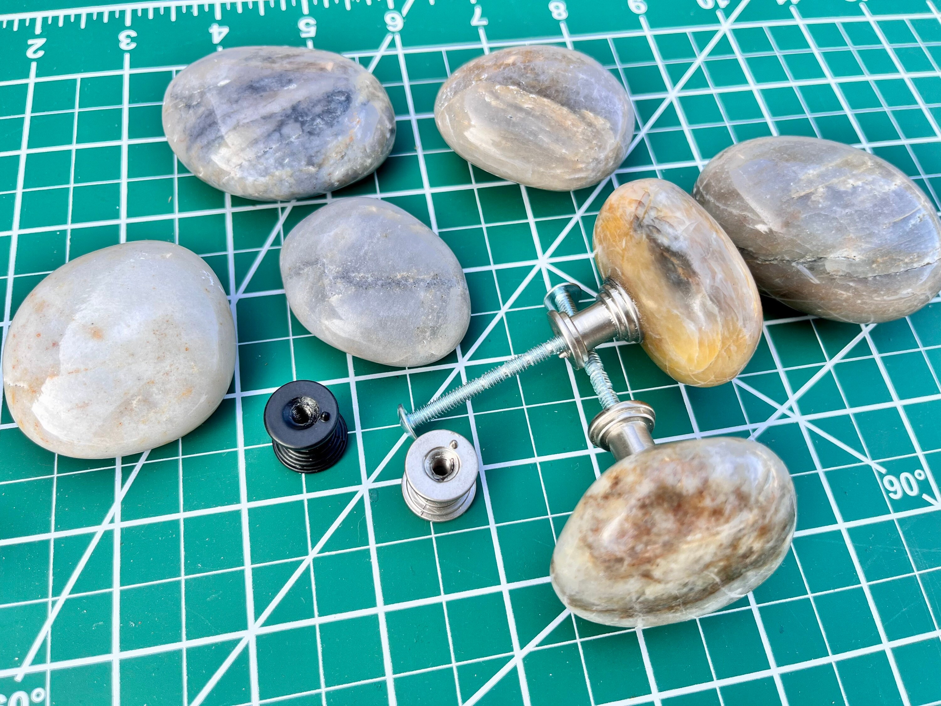 West Coast Beach Stone Knobs, Drawer Pulls, DIY, Custom Order