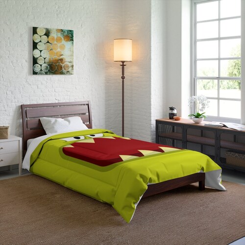 Bedding Green Monster Child's Bedroom shops Comforter